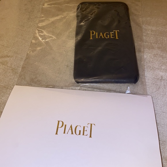 Black Leather and Gold Piaget Phone Case - Picture 2 of 6